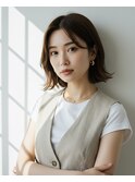 前髪なしボブスタイル