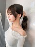 顔周り縮毛矯正+カラー+顔周りカット　￥18700→￥11900