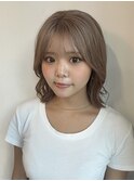 ミルクティーベージュ 柔らかベージュ 透明感カラー