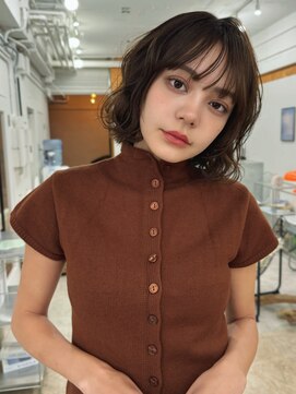 ハニーシブヤ(HONEY shibuya) ココアベージュ×小顔パーマボブ