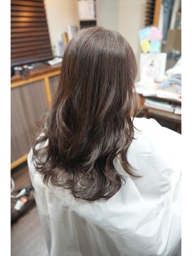 【ROOM】韓国風ゆるふわかきあげロングレイヤー　