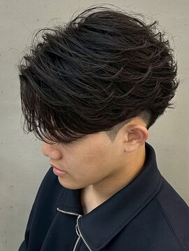 ダズルヘアラッシュ(DAZZLE hair RUSH) 名古屋毛流れセンターパートニュアンスパーマフェザーパーマ30代