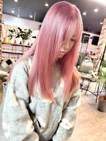 ルーナヘアー(LUNA hair)&nbsp;ダブルカラー ブリーチリタッチ ピンク 10代20代30代40代50代