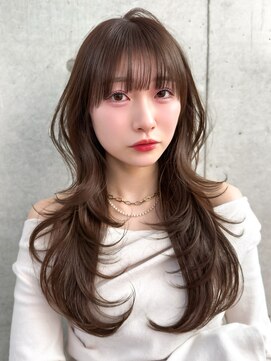 ロンドホットリップ 立川(Lond hot lip) ☆ハッシュカット/バタフライレイヤー/ココアブラウン韓国巻き