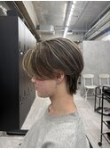 センターパートハイライト