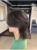 《Shuyu》センターパートウルフ×ハイライト