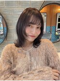 巻ける縮毛矯正/くびれレイヤーボブ/ミディアムレイヤー/顔周り