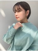 50代人気 若見え 朝楽 美シルエット 前髪あり 小顔ショートボブ