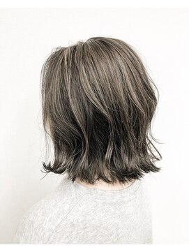 アオアクア バイ グルグル 小岩店(ao akua by GULGUL) グレーベージュ ボブとの相性◎グレージュハイライトカラー 小岩