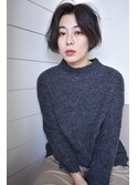 前下がりショーとボブ ダークグレー