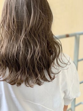 ジーナ セントラル銀座(Zina) セシルカットフリンジウェーブ×大人かわいい前髪ココアブラウン