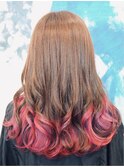 20代30代40代グラデーションカラーハイトーン暖色カラーウェーブ
