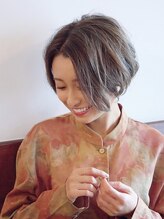 ジップバイノート 藤沢(.zip by note)&nbsp;センターパートハンサムショートボブ　[藤沢]