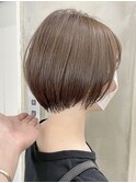 大人ショートボブ黒髪ショートカットマッシュショート前髪あり