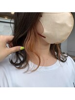 リー 甲子園(Lee) インナーカラー×オレンジ