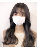 前髪カット/サイドレイヤーカット/韓国風コテ巻きスタイル