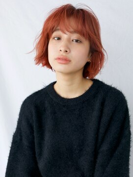 オーサム(AWESOME) 《AWESOME》ピンクオレンジ×ルーズボブ