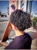 MEN’S HAIRハイライトマッシュパーマ〈理容室〉東浦和メンズ