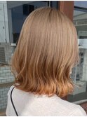 ミルクティーベージュダブルカラーインナーカラーケアブリーチ