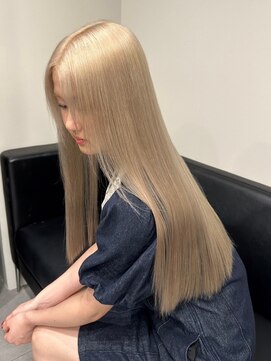 ベレーザ 渋谷(BELEZA) 10504ホワイトアッシュブロンドウルフレイヤーロングストレート