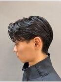 メンズ/センターパート/ニュアンスパーマ/カルマパーマ