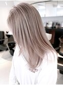似合わせカットホワイトブロンドフェミニンロング_ba357962