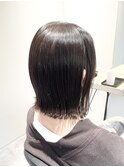 切りっぱなしボブ/外ハネボブ/くびれボブ/オリーブカラー