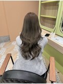 ブリーチなしカラー/髪質改善/ミルクティーベージュ/小顔ヘア