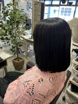リファイン 羽村店 ボブ／大人可愛い／縮毛矯正/大人可愛い／小顔/トリートメント