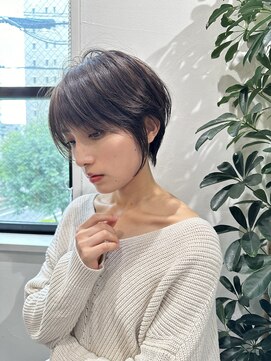 ロンドエニカ 大宮(Lond enika) イメチェン外ハネボブ美髪ワイドバングレイヤーショート/大宮