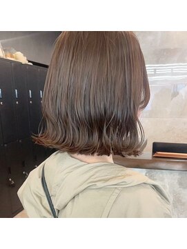 ロシェ 横浜店(loche) 外ハネぱつっとボブ×髪質改善×くすみベージュ[横浜駅]