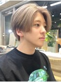 オリーブグレージュメンズアッシュグレージュカラーシルバーヘア