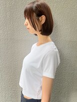 ラウンジ モリオ イケブクロ(Lounge MORIO Ikebukuro) 【morio】前上がり　ボブ　レトロ　重ため　ベージュ♪