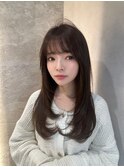 ワイドバングイメチェン美髪外ハネボブ+レイヤーカット韓国/銀座
