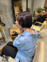 エス 大阪梅田店(es)&nbsp;ぷつっとお洒落ボブ×ラベンダーカラー