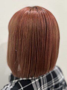 ヘアーアンドビューティー ザ ビー(Hair & Beauty the B) サーモンピンク★ボブ