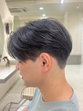 ニコ トウキョウ ヨコハマ(nico) メンズセンターパートウルフセンターパートニュアンスパーマ襟足