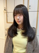 ネオリーブ チロル 横浜西口店(Neolive CiroL.)&nbsp;小顔レイヤーカット　透け感オリーブグレー