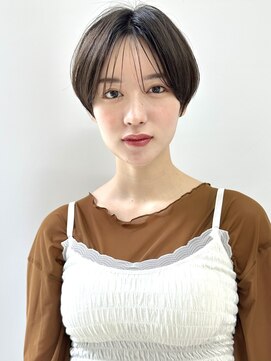 ミィ 浦和(mee) 透明感カラー ボブ 前髪 ショート カラー ブリーチ&ダブルカラー