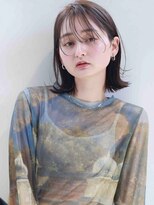 ムウ 難波(MOU)&nbsp;ショート暗めカラーグランマッシュデザインカラー20代30代40代