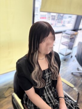ガルボヘアー 桟橋店(garbo hair) プルシールエクステデザインカラー高知美容院