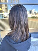 アース 春日部店(HAIR&MAKE EARTH)&nbsp;白髪ぼかしハイライト＋ミディアムレイヤー