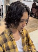 横浜西口メンズパーマサーフカール波巻きパーマセンターパート