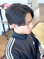 イーストハムアネーロ(EAST HAM anello)&nbsp;メンズカット/センターパート/マッシュショート/フェザーパーマ