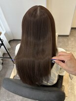 ジーナ 吉塚(Zina)&nbsp;ダークブラウン×美髪矯正【福田】縮毛矯正 艶髪 透明感
