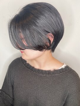 モリオフロムロンドン 原宿本店(morio from London) 【morio 原宿】黒髪ハンサムショート　ニュアンスパーマ　宮本