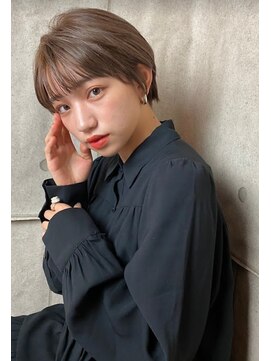 アース 三軒茶屋店(HAIR&MAKE EARTH) 三軒茶屋_レディース_ショート_ミルクティ_ベージュ_ハイトーン