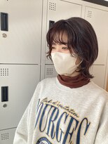 ナイアバイアヌエヌエ(naia by anuenue)&nbsp;顔周りパーマ×ウルフ