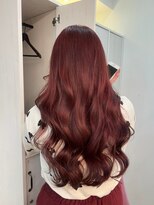 ジーナ セントラル銀座(Zina)&nbsp;ウェーブ巻き＊Wカラー＊クランベリーレッド【ZinaCENTRAL】