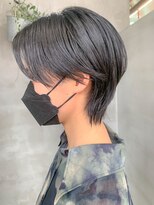 テトヘアー(teto hair)&nbsp;センターパートウルフ、ハンサムウルフ、黒髪、韓国ヘア